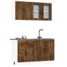 Kalmar 4 Piece Kitchen Cabinet Set - Smoked Oak Finish