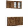 Kalmar 4 Piece Kitchen Cabinet Set - Smoked Oak Finish