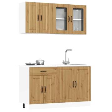 4 Piece Kitchen Cabinet Set - Kalmar Artisan Oak - hipomarket