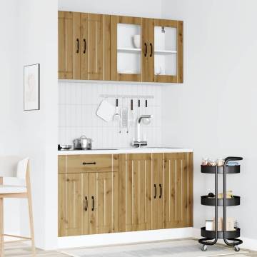 4 Piece Kitchen Cabinet Set - Kalmar Artisan Oak - hipomarket