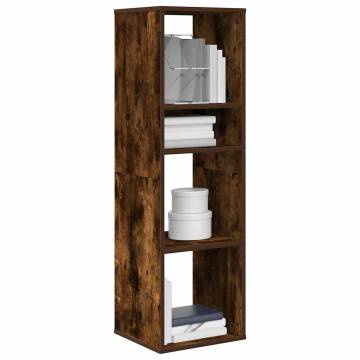 Stylish Smoked Oak Book Cabinet | 34x31x112 cm