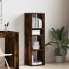 Stylish Smoked Oak Book Cabinet | 34x31x112 cm