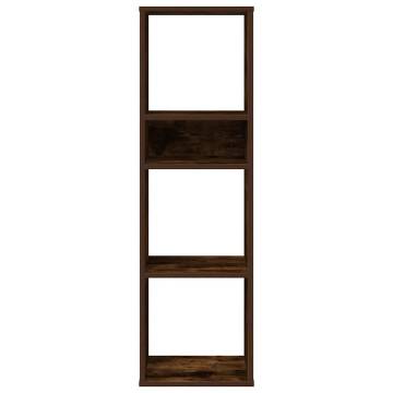 Stylish Smoked Oak Book Cabinet | 34x31x112 cm