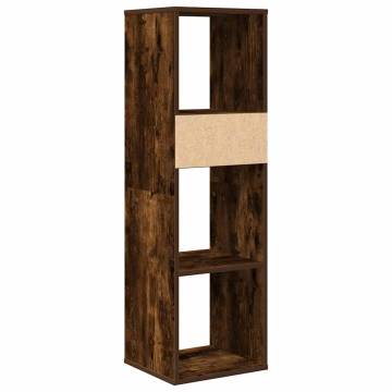 Stylish Smoked Oak Book Cabinet | 34x31x112 cm