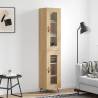 Highboard Sonoma Oak 34.5x34x180 cm Engineered Wood Colour sonoma oak Quantity in Package 1 Model 1 glass door 