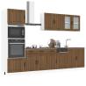  7 Piece Kitchen Cabinet Set Kalmar Brown Oak Engineered Wood Colour brown oak Quantity in Package 1 Number of 