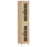 Stylish Highboard Sonoma Oak - 34.5x34x180 cm | HIPO Market