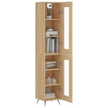 Stylish Highboard Sonoma Oak - 34.5x34x180 cm | HIPO Market