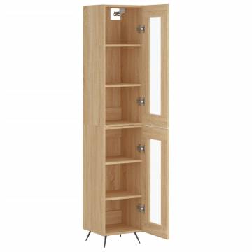 Stylish Highboard Sonoma Oak - 34.5x34x180 cm | HIPO Market