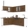 11 Piece Lucca Brown Oak Kitchen Cabinet Set | Hipomarket