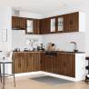 11 Piece Lucca Brown Oak Kitchen Cabinet Set | Hipomarket