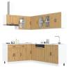  11 Piece Kitchen Cabinet Set Lucca Artisan Oak Engineered Wood Colour artisan oak Quantity in Package 1 Number of 