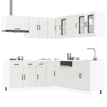 11 Piece Lucca Gloss White Kitchen Cabinet Set | HipoMarket