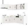  11 Piece Kitchen Cabinet Set Lucca Gloss White Engineered Wood Colour high gloss white Quantity in Package 1 Number of 