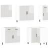 11 Piece Lucca Gloss White Kitchen Cabinet Set | HipoMarket