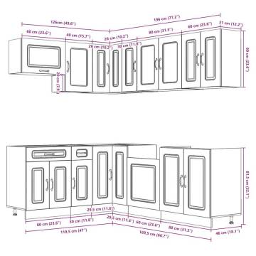 11 Piece Lucca Gloss White Kitchen Cabinet Set | HipoMarket