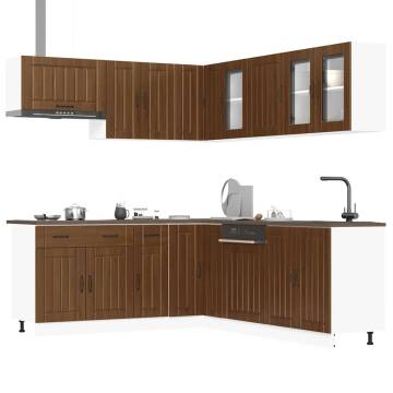 11 Piece Kitchen Cabinet Set - Lucca Brown Oak | HipoMarket