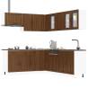  11 Piece Kitchen Cabinet Set Lucca Brown Oak Engineered Wood Colour brown oak Quantity in Package 1 Number of 