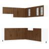 11 Piece Kitchen Cabinet Set - Lucca Brown Oak | HipoMarket