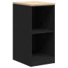 Garage Storage Cabinet Black - Solid Pine 40x51x85 cm