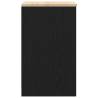 Garage Storage Cabinet Black - Solid Pine 40x51x85 cm