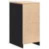 Garage Storage Cabinet Black - Solid Pine 40x51x85 cm