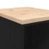 Garage Storage Cabinet Black - Solid Pine 40x51x85 cm