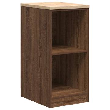 Garage Storage Cabinet Brown Oak - Solid Wood Pine 40x51x85 cm