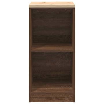 Garage Storage Cabinet Brown Oak - Solid Wood Pine 40x51x85 cm