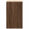 Garage Storage Cabinet Brown Oak - Solid Wood Pine 40x51x85 cm