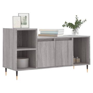 Stylish Grey Sonoma TV Cabinet - 100x35x55 cm | HipoMarket UK