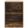 Garage Storage Cabinet in Smoked Oak - 60x51x85 cm Solid Wood