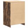 Garage Storage Cabinet in Smoked Oak - 60x51x85 cm Solid Wood