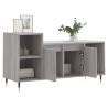 Stylish Grey Sonoma TV Cabinet - 100x35x55 cm | HipoMarket UK