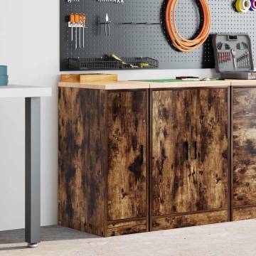 Garage Storage Cabinet Smoked Oak - Durable & Stylish