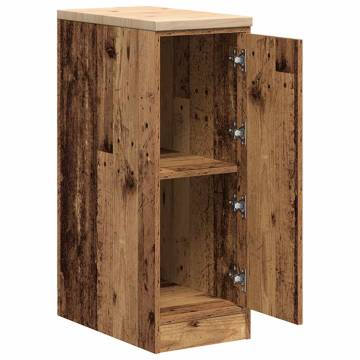 Garage Storage Cabinet - Old Wood Solid Pine 30x51x85 cm