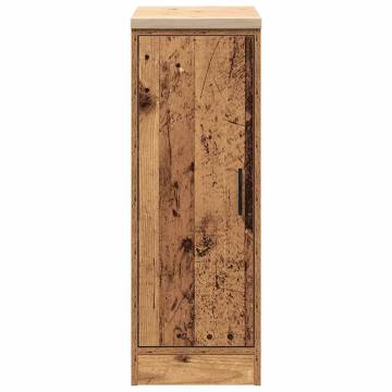 Garage Storage Cabinet - Old Wood Solid Pine 30x51x85 cm