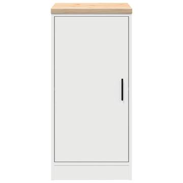 Garage Storage Cabinet White 40x51x85 cm Solid Wood Pine