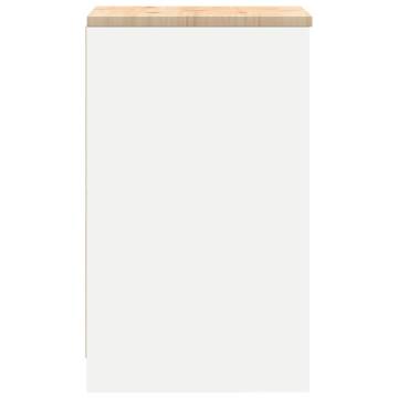 Garage Storage Cabinet White 40x51x85 cm Solid Wood Pine