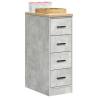  Garage Storage Cabinet Concrete Grey 30x51x85 cm Solid Wood Pine Colour concrete grey Size 30 x 51 x 85 cm Quantity in Package 1 Model 4 drawers 