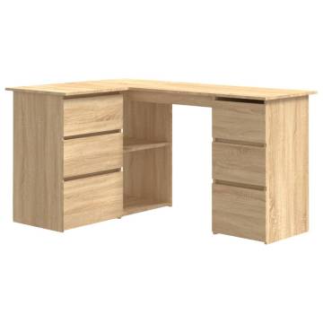 Corner Desk Sonoma Oak 145x100 cm - Stylish & Practical | HipoMarket