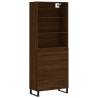 Stylish Highboard Brown Oak - 69.5x34x180 cm Engineered Wood