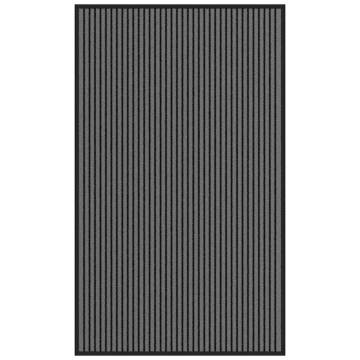 Doormat Stripe Black and Grey 90x150 cm - Durable & Stylish