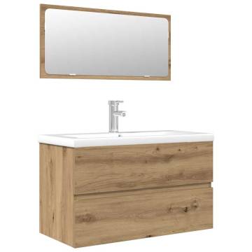 3 Piece Bathroom Furniture Set - Artisan Oak | HipoMarket