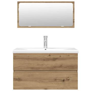 3 Piece Bathroom Furniture Set - Artisan Oak | HipoMarket