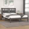 Bed Frame Grey Solid Wood Pine 120x200 cm Colour grey Size 120 x 200 cm 