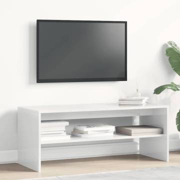 High Gloss White TV Cabinet - 100x40x40 cm | HipoMarket UK