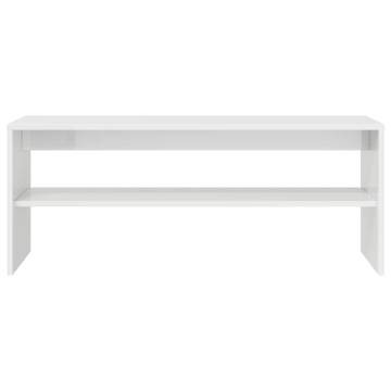 High Gloss White TV Cabinet - 100x40x40 cm | HipoMarket UK