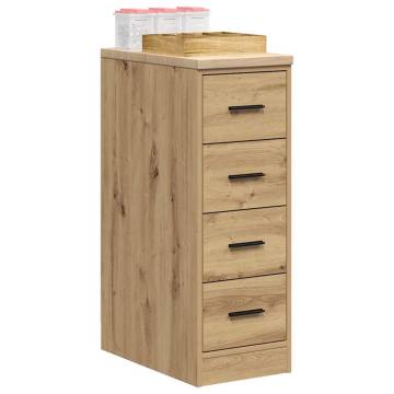 Garage Storage Cabinet Artisan Oak - Solid Wood, 30x51x85 cm