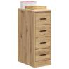  Garage Storage Cabinet Artisan Oak 30x51x85 cm Solid Wood Pine Colour artisian oak Size 30 x 51 x 85 cm Quantity in Package 1 Model 4 drawers 